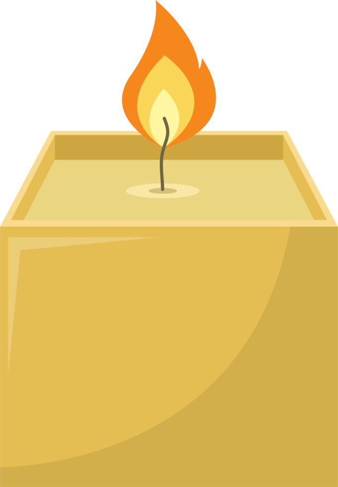 Colored candle clipart design illustration png