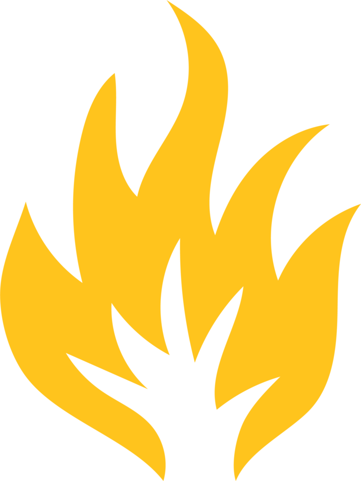 Fire icon clipart design illustration png