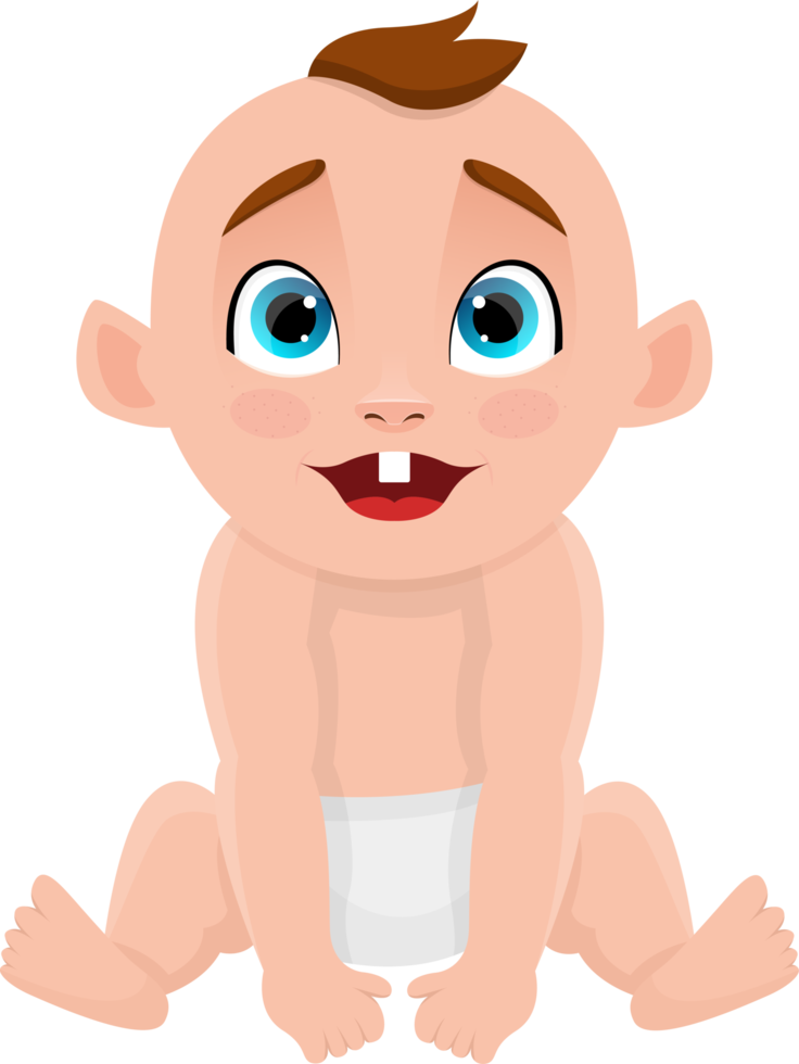 Cute baby clipart design illustration png