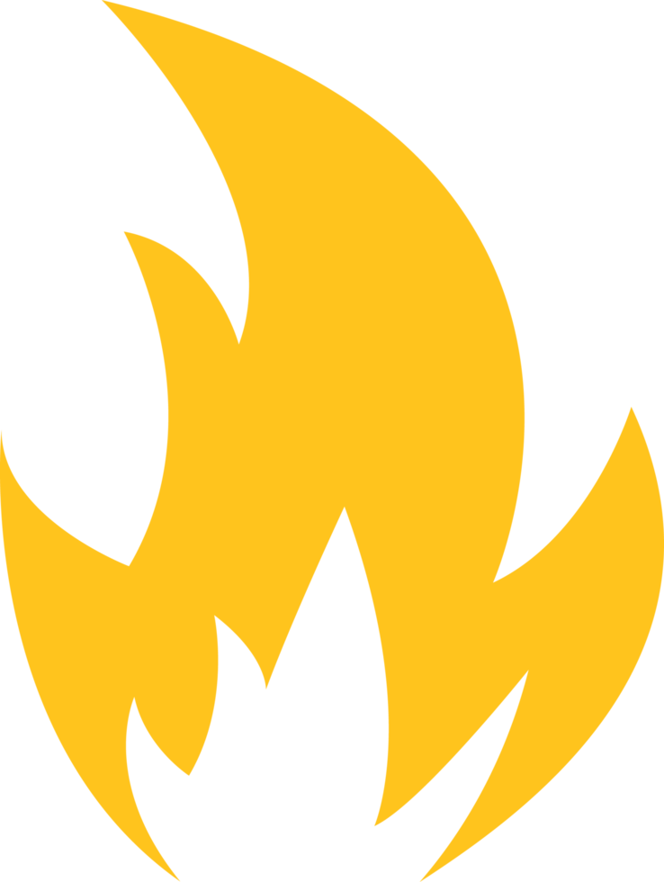 Fire icon clipart design illustration png
