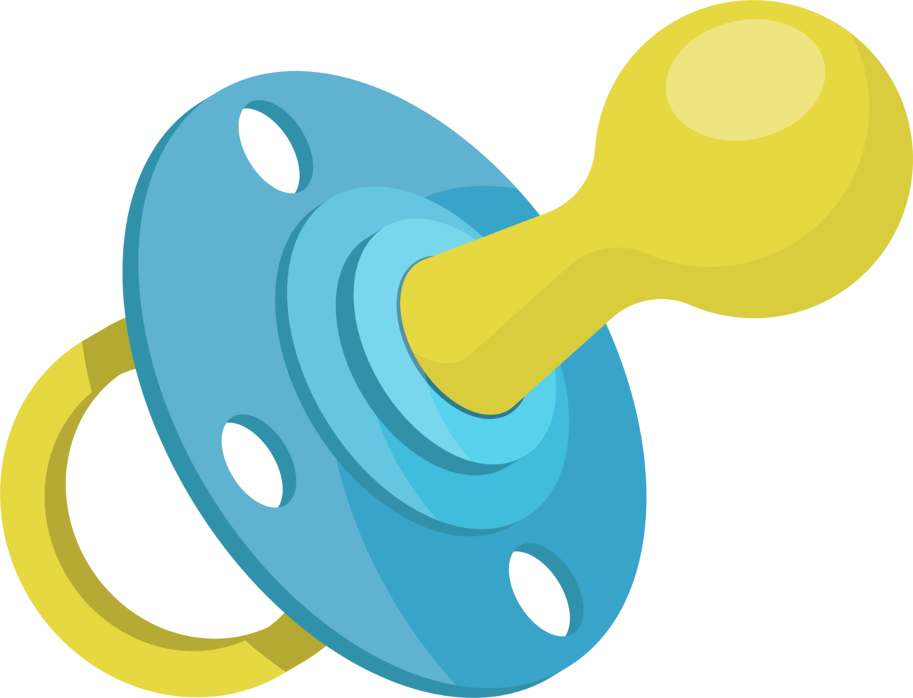 Baby pacifier clipart design illustration png