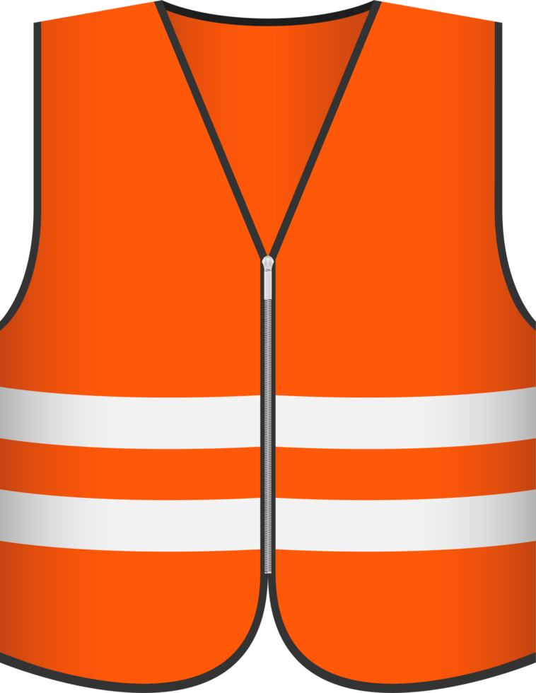 Safety vest clipart design illustration png