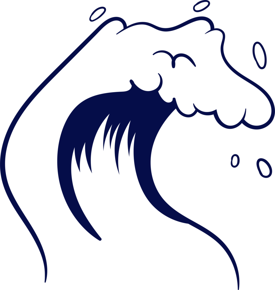 illustrazione di progettazione di clipart dell'icona dell'onda png