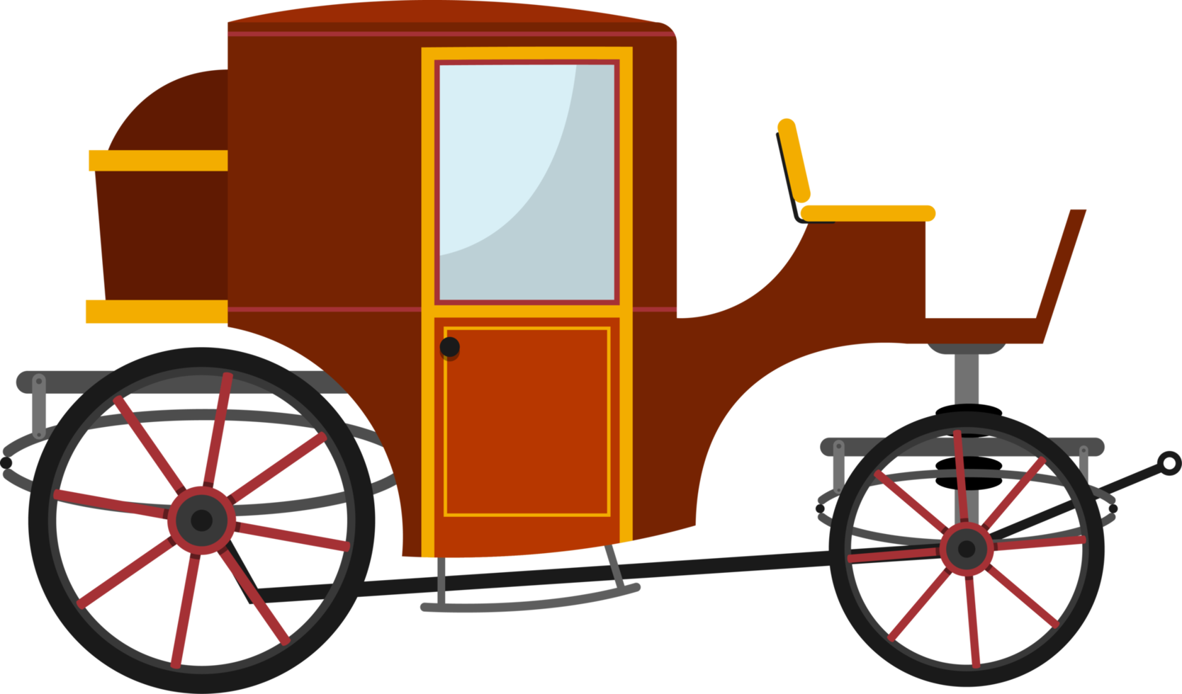 illustration de conception de clipart chariot rétro png