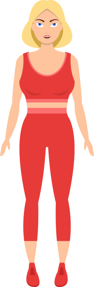 illustration de conception de clipart de personnage de femme sportive png