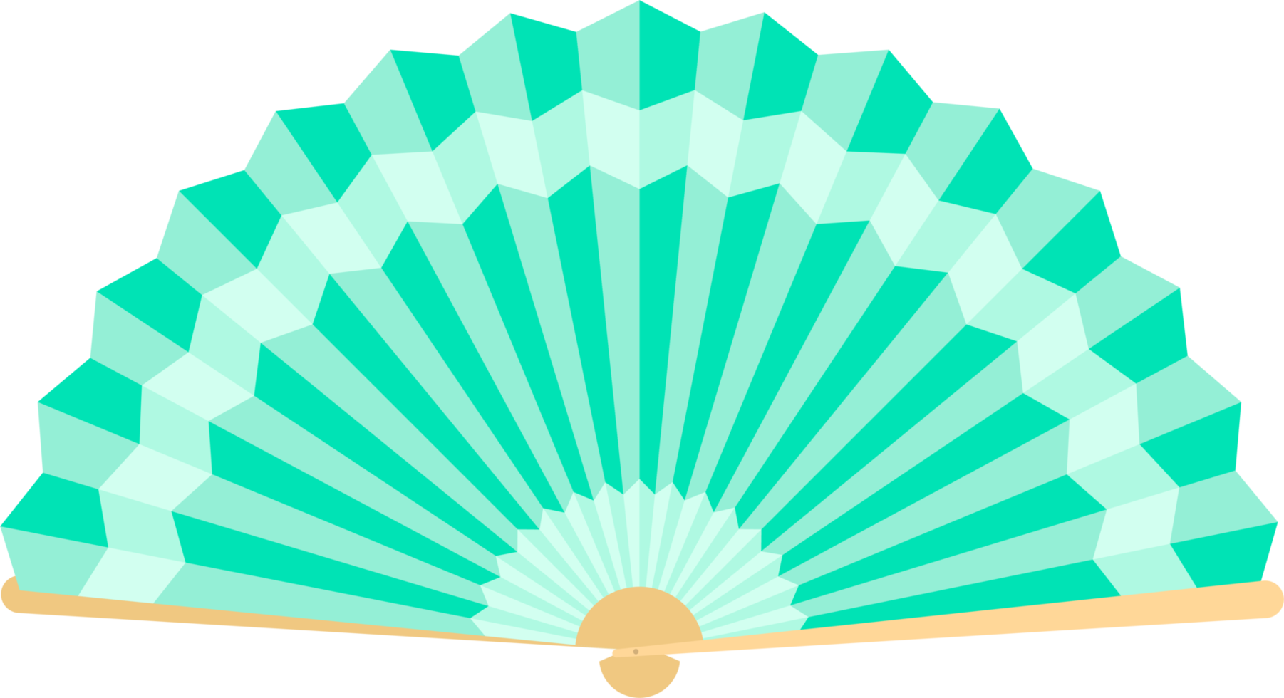 Japanese folding fan clipart design illustration png