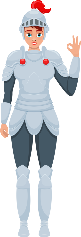 Knight woman clipart design illustration png