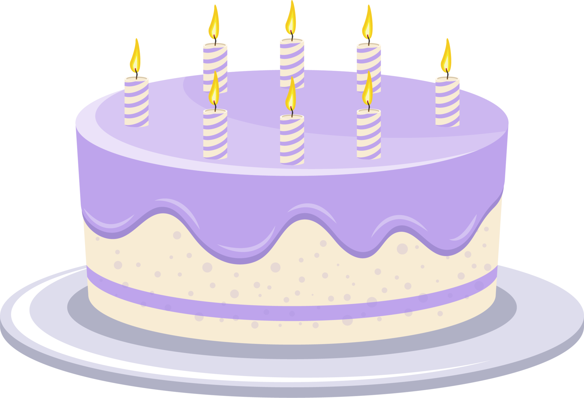 purple birthday cake clip art