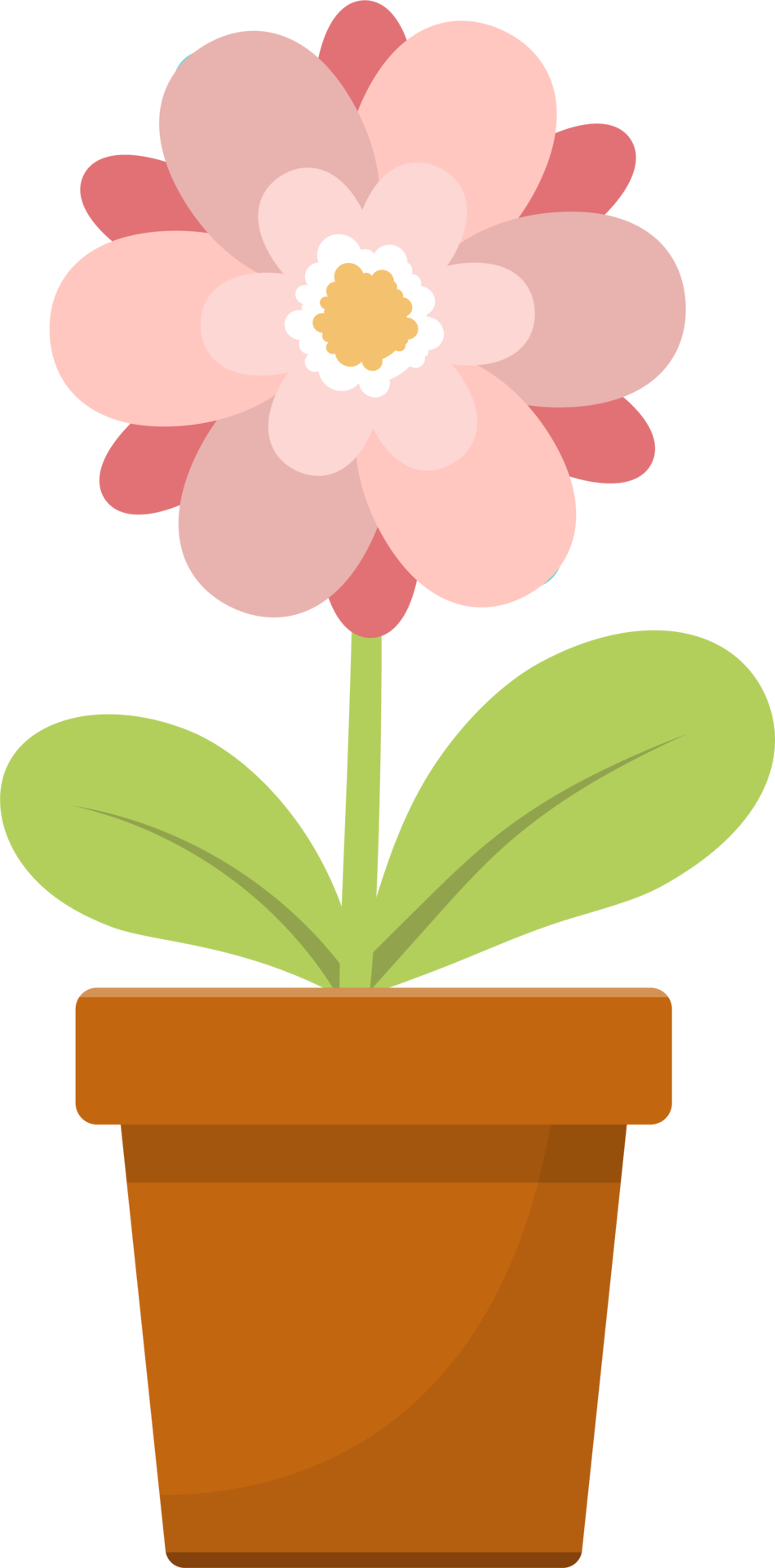 Flower in pot clipart design illustration 9384699 PNG