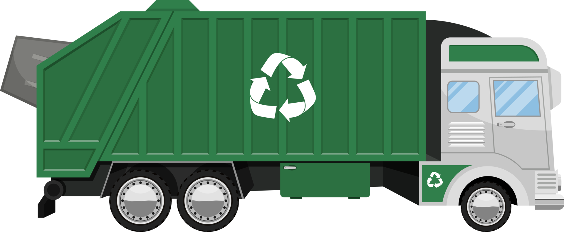 Garbage truck clipart design illustration png