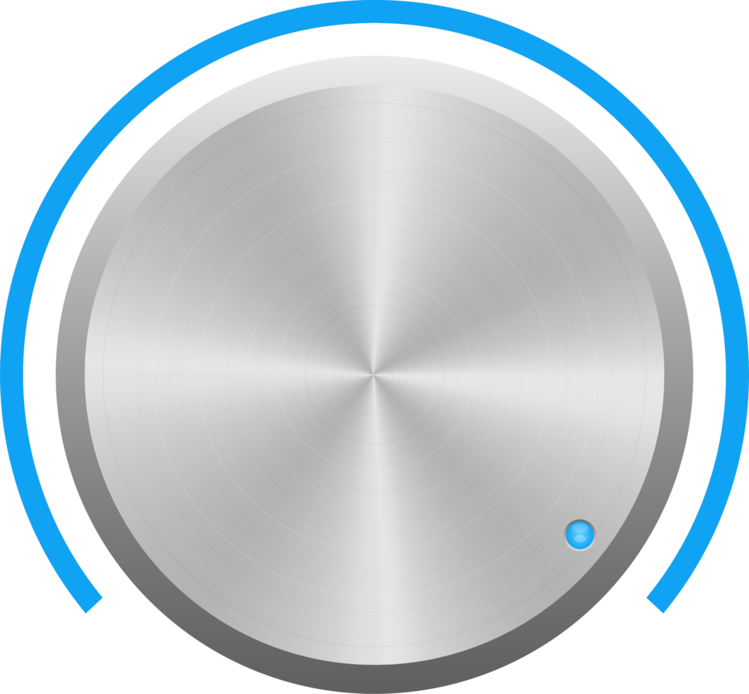 illustration de conception de clipart de bouton de volume métallique png