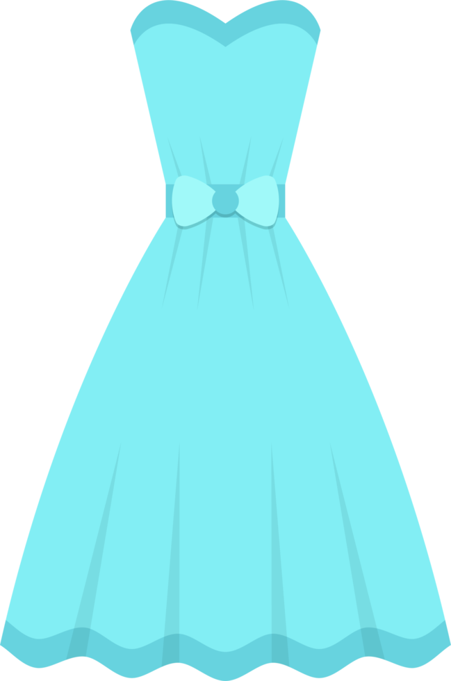 jurk in platte ontwerp clipart illustratie png