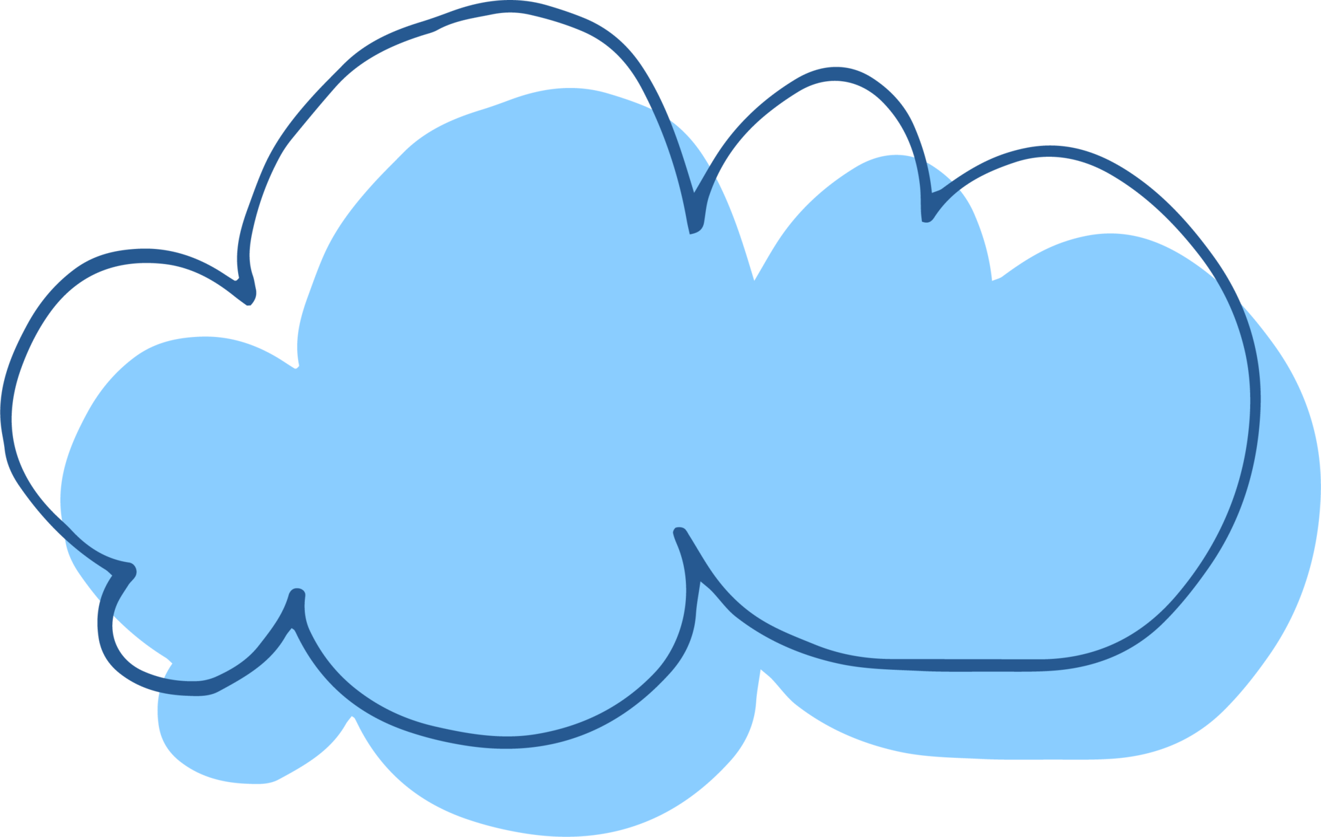 Hand drawn clouds clipart design illustration 9384753 PNG
