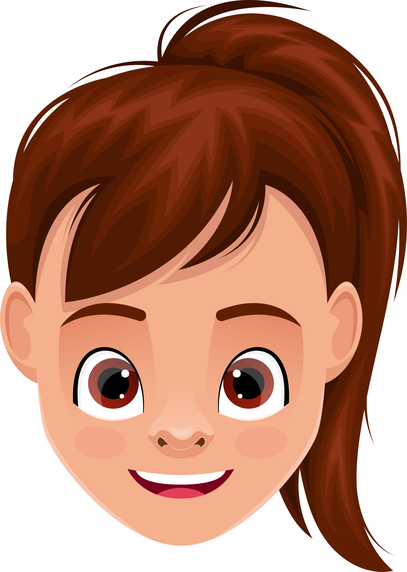 Free Little girl face clipart design illustration 9384763 PNG with  Transparent Background