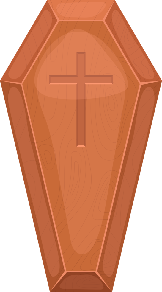 ilustração de design de clipart de caixão de madeira png