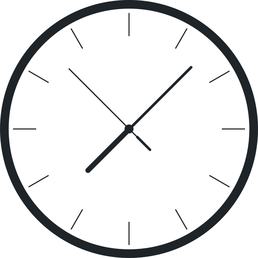 Clock icon clipart design illustration png