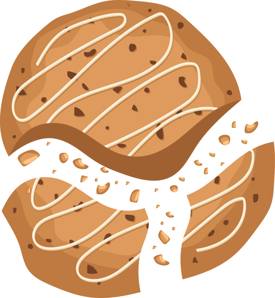 ilustração de design de clipart de biscoitos saborosos caseiros png