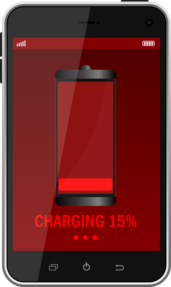 Digital device charging clipart design illustration png