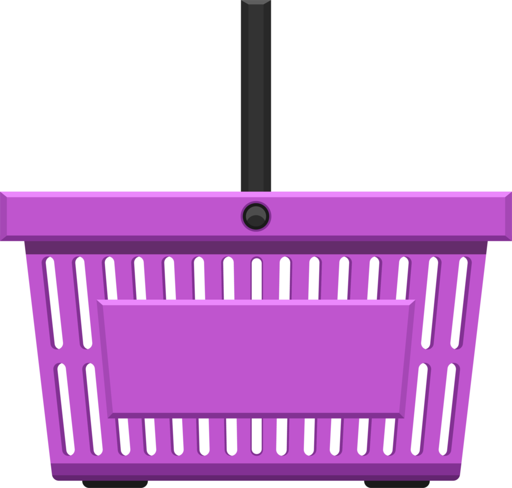 Supermarket basket clipart design illustration png