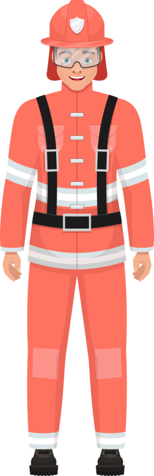 ilustración de diseño de imágenes prediseñadas de bombero png