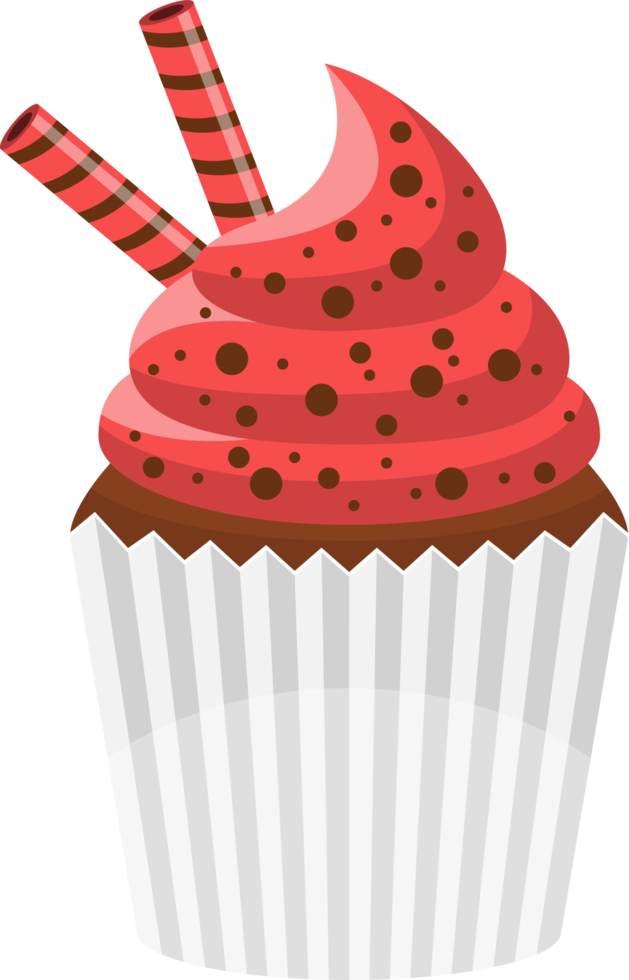 Delicious cupcake clipart design illustration png