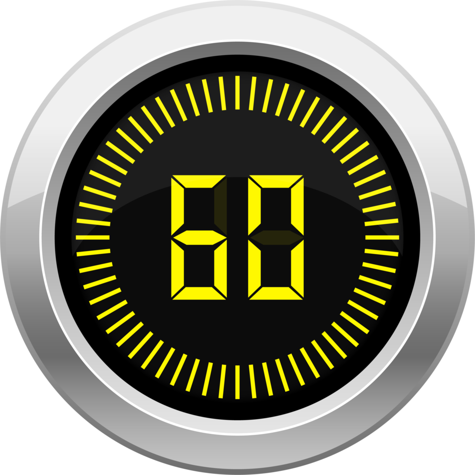 Digital timer clipart design illustration png