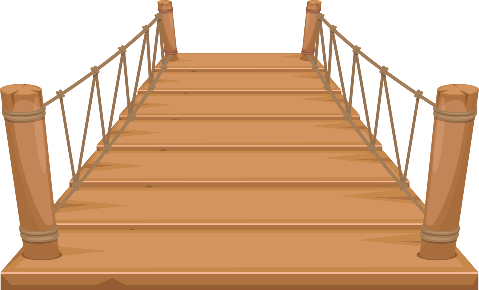 Wooden bridge clipart design illustration png