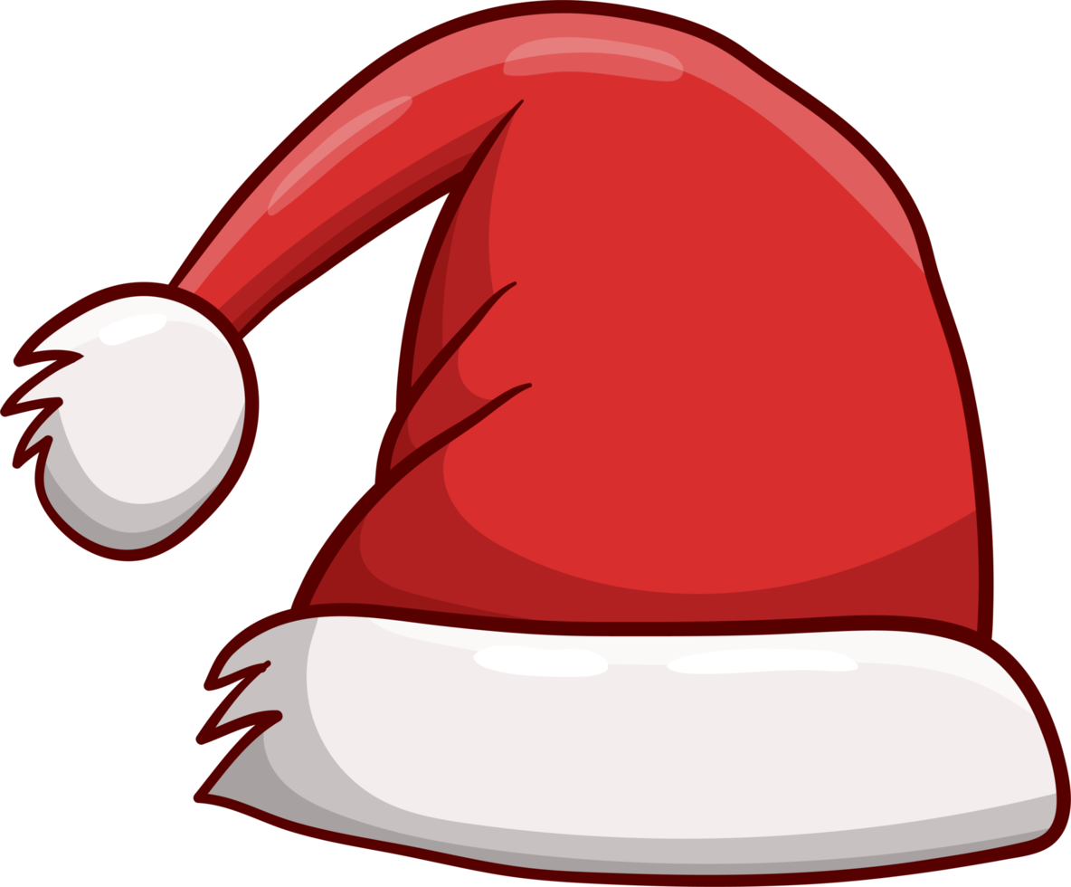 chapeau de père noël clipart conception illustration png