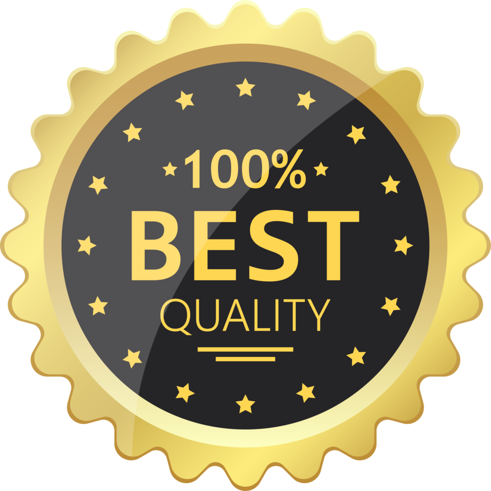 Premium quality golden emblem clipart design illustration png