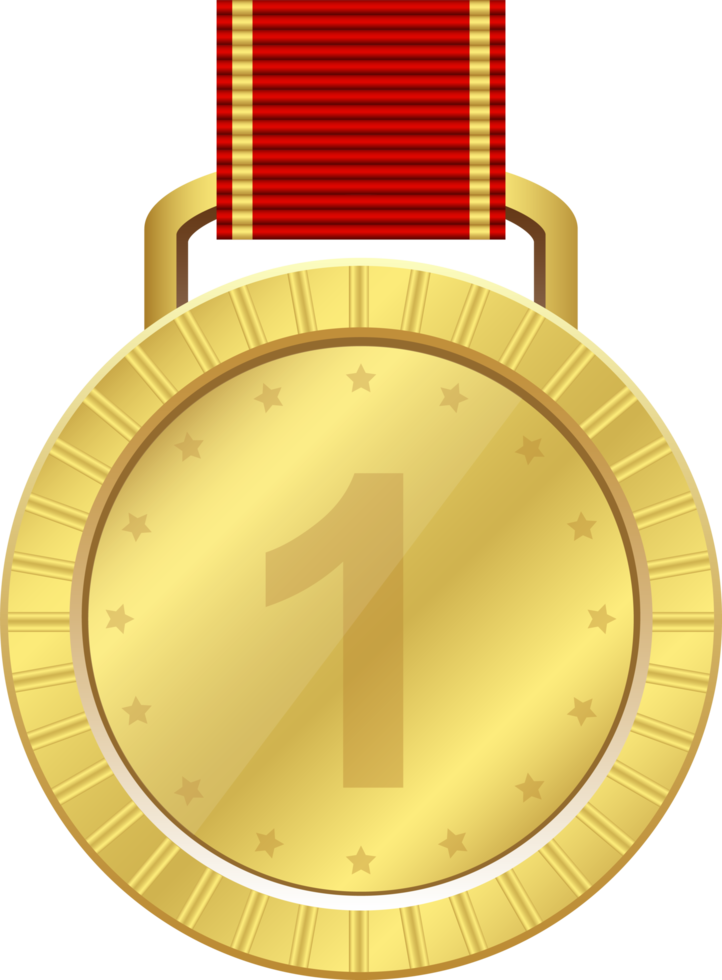 ilustração de design de clipart de medalha de vencedor png