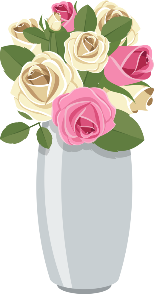 Vase with flower clipart design illustration 9384982 PNG