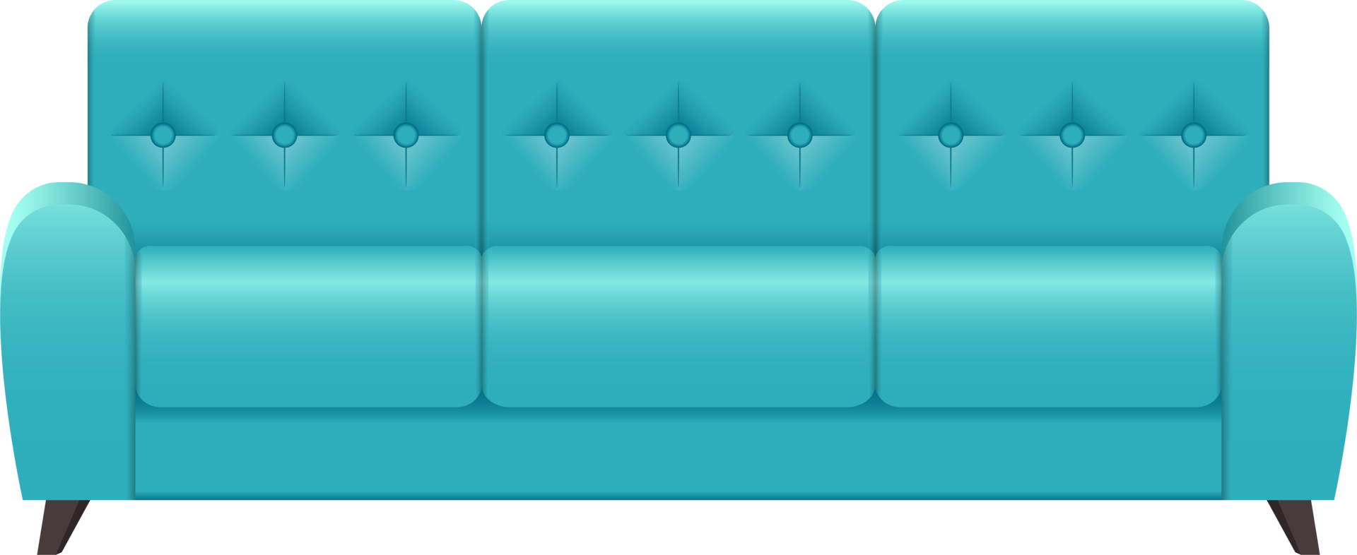 Modern sofa clipart design illustration 9385002 PNG