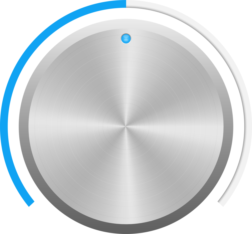Metallic volume button clipart design illustration png