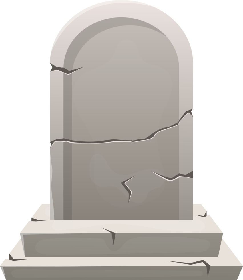 Grave stone clipart design illustration png