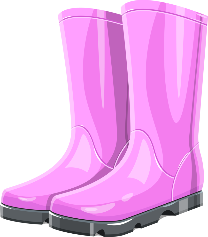 Gummi-Gartenstiefel-Clipart-Design-Illustration png