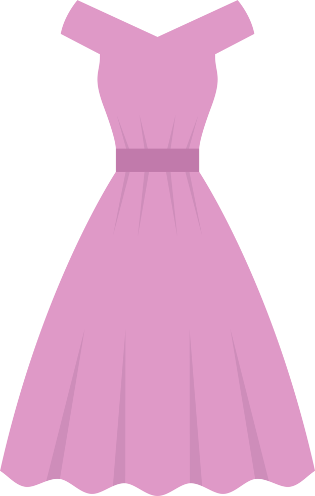 Kleid in flacher Design-Clipart-Illustration png