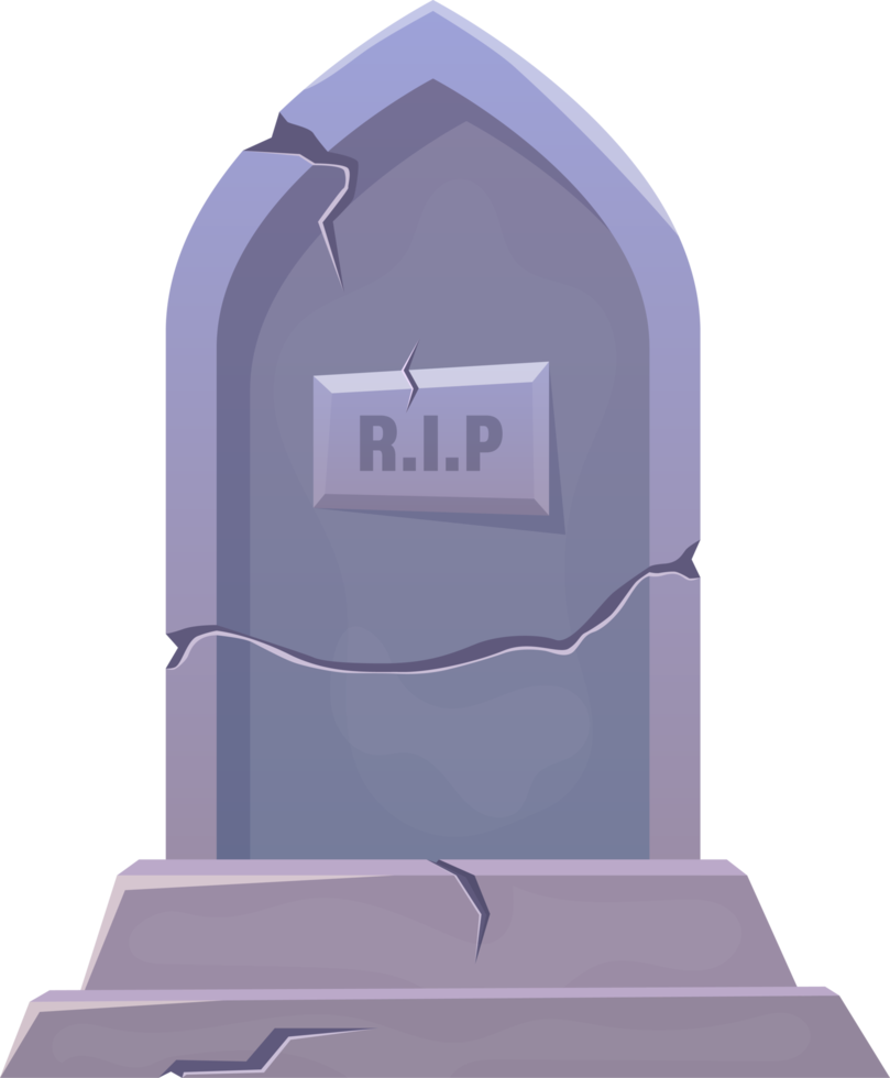 Grave stone clipart design illustration png