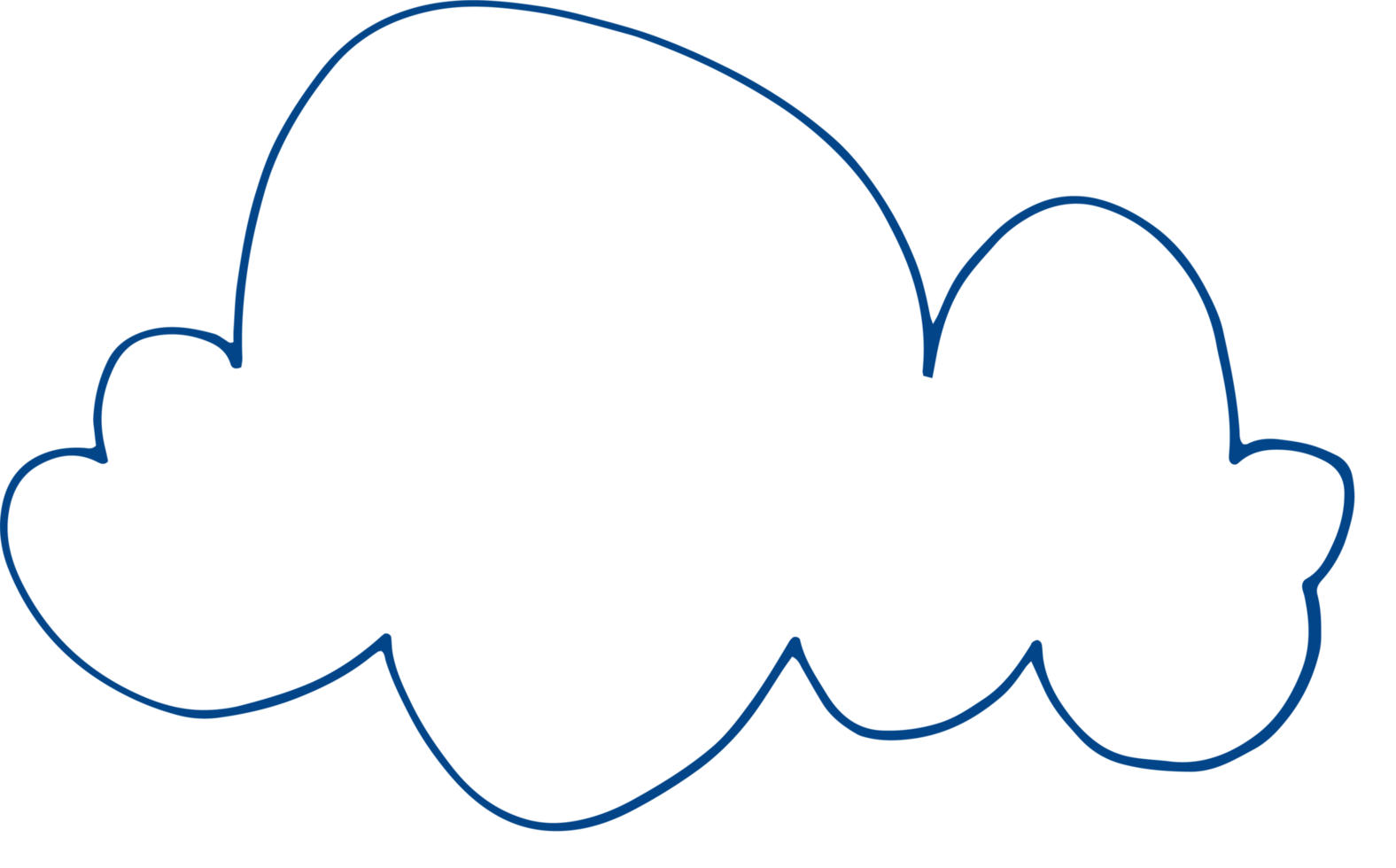 Hand drawn clouds clipart design illustration png