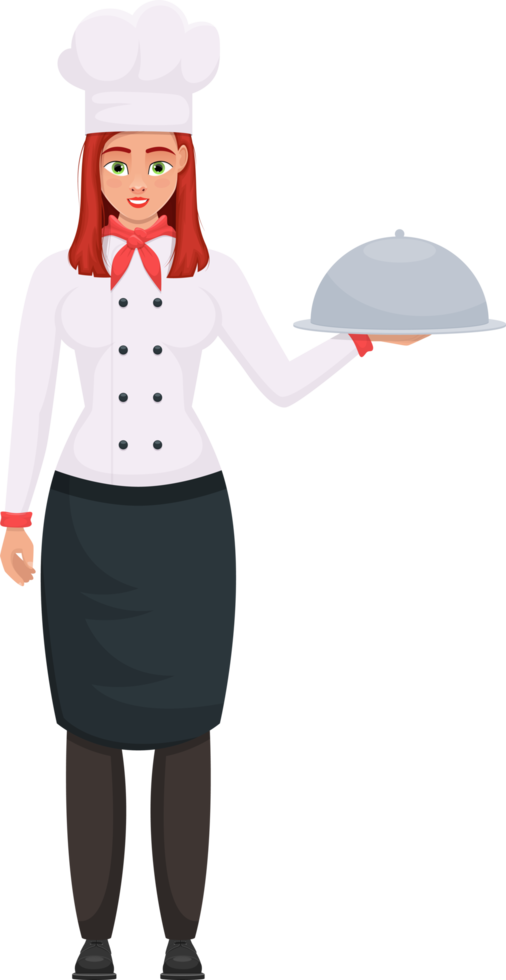 Chef woman clipart design illustration png