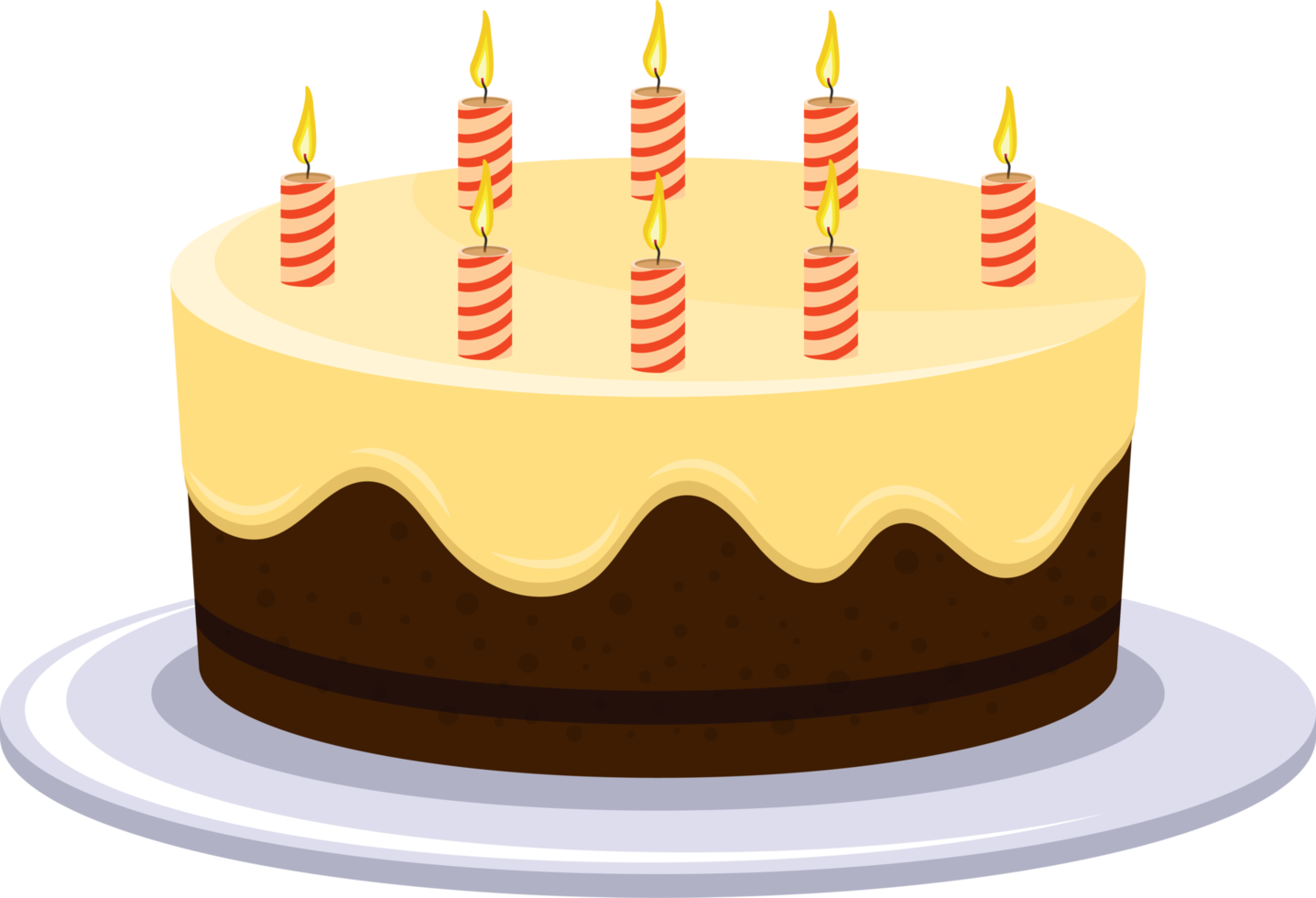 ilustração de design de clipart de bolo de aniversário png