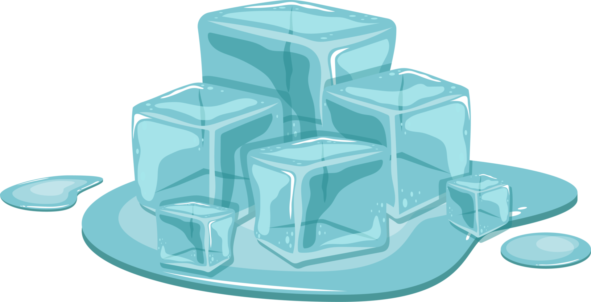 Ice cube clipart design illustration png