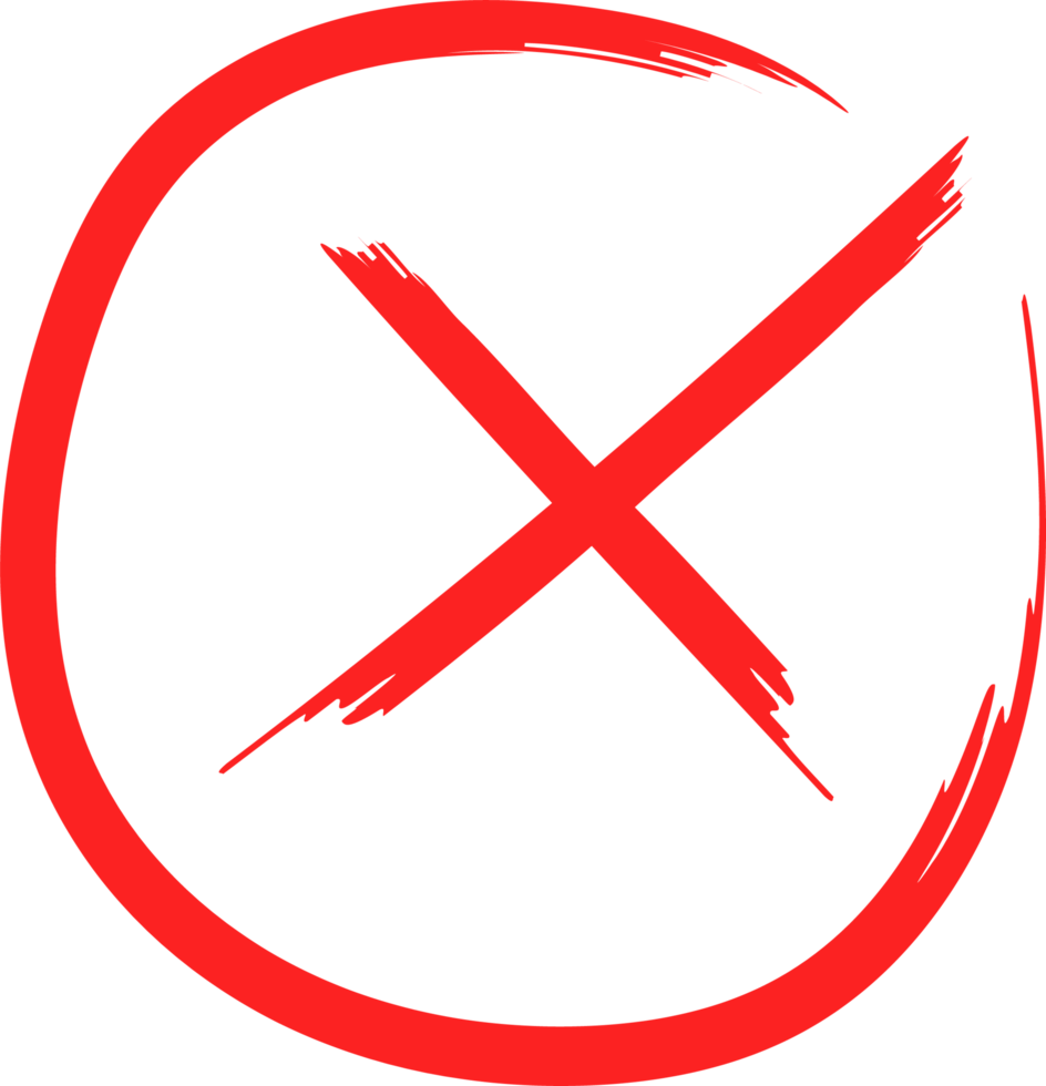 Tick and cross clipart design illustration png
