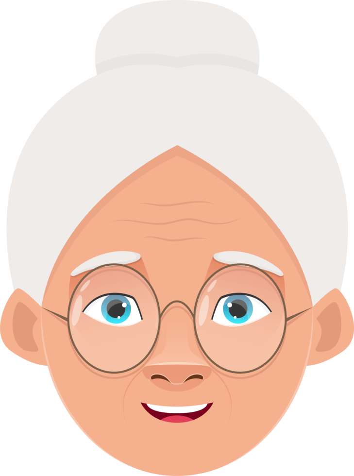 Old woman clipart design illustration png
