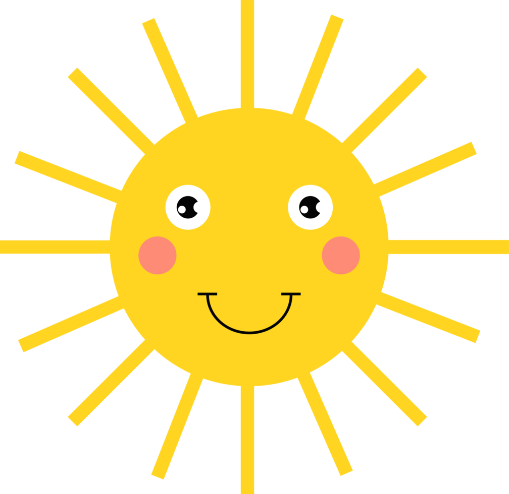 Ilustração De Design De Clipart De Desenho Animado Sol Sorridente