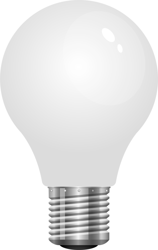 Realistic lightbulb clipart design illustration png