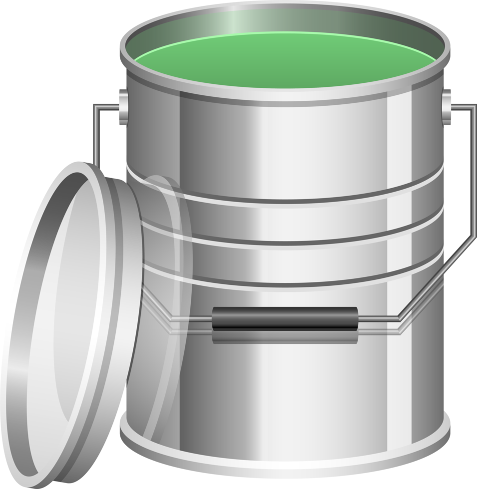 Realistic paint can clipart design illustration png