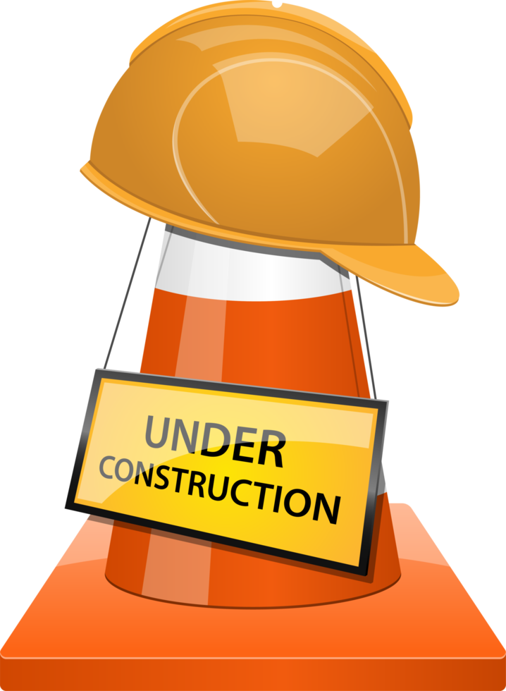 Under construction zone clipart design illustration png