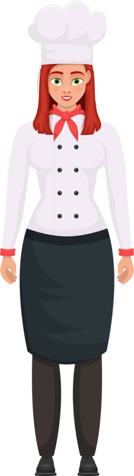 Chef woman clipart design illustration png