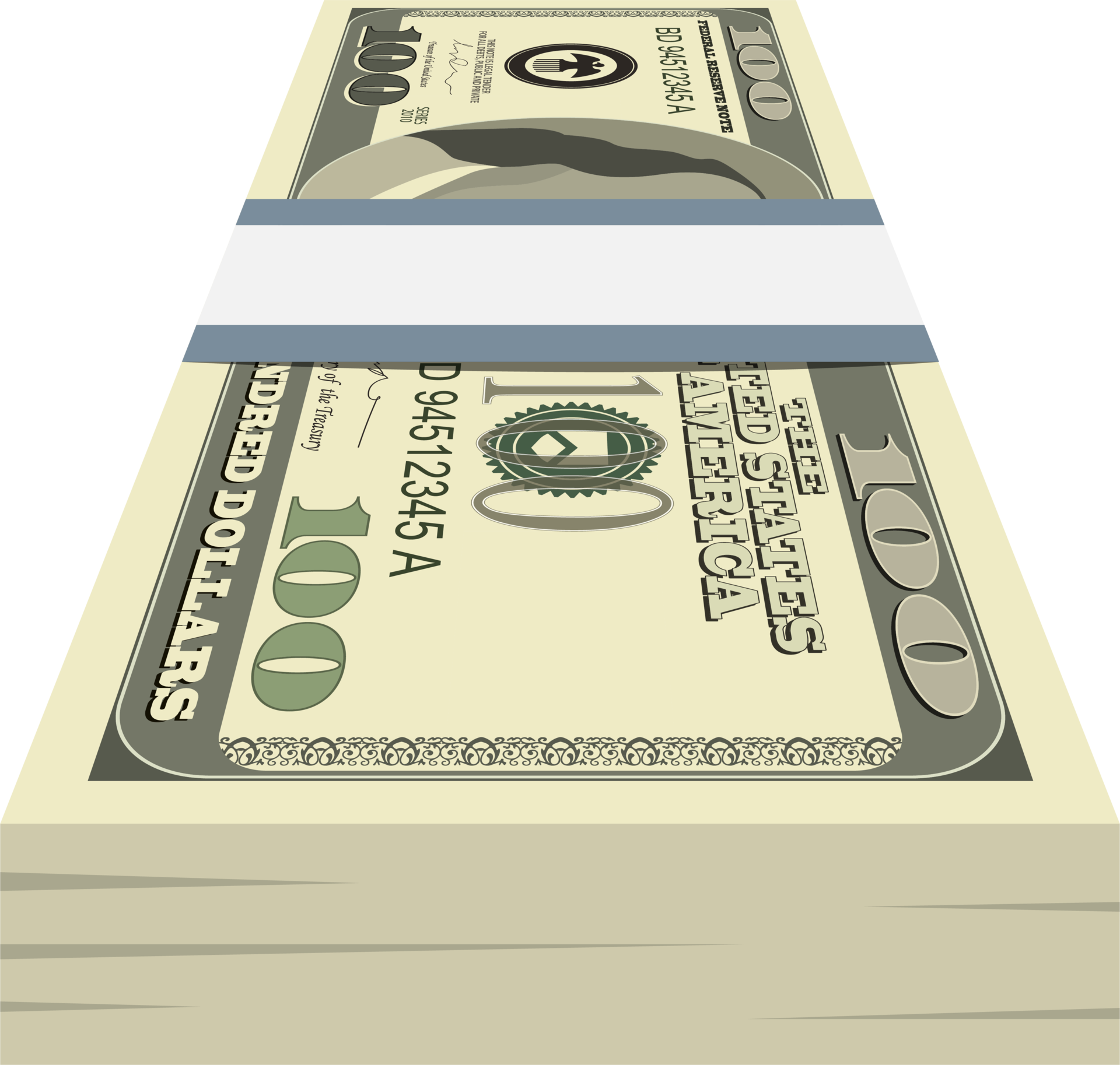 Pack of dollars money clipart design illustration 9385442 PNG