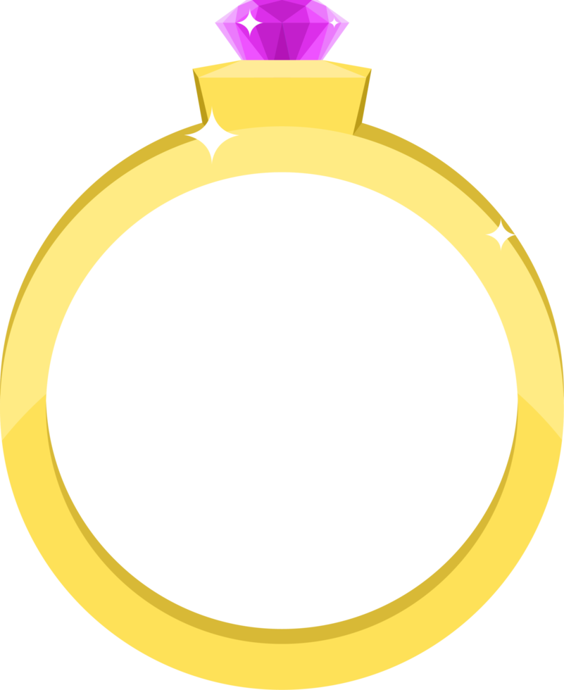 Ilustración de diseño de imágenes prediseñadas de anillo de compromiso png